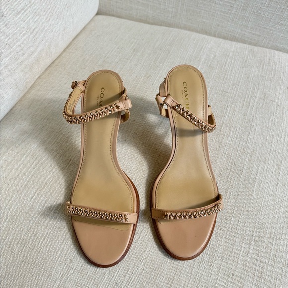 Coach Nude‎ Heeled Sandals |Size 10 B - Picture 3 of 7